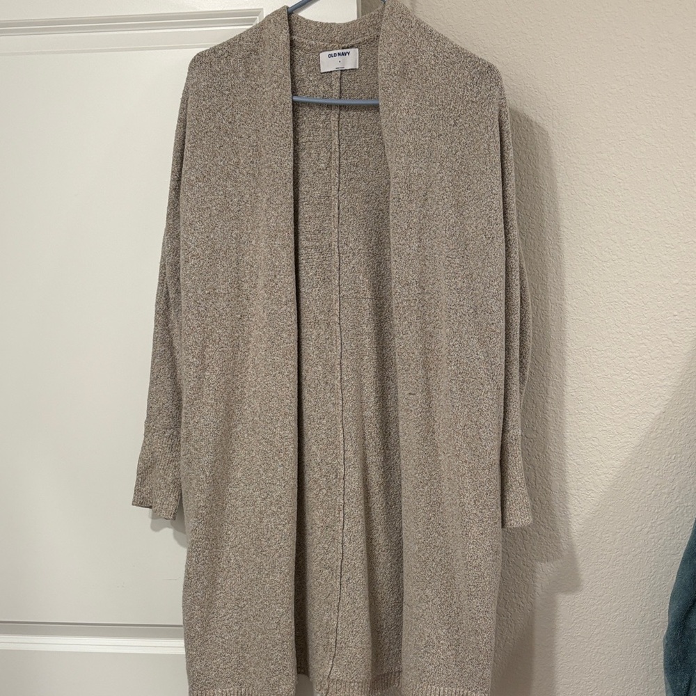 Old Navy Light Tan Open-Front Cardigan